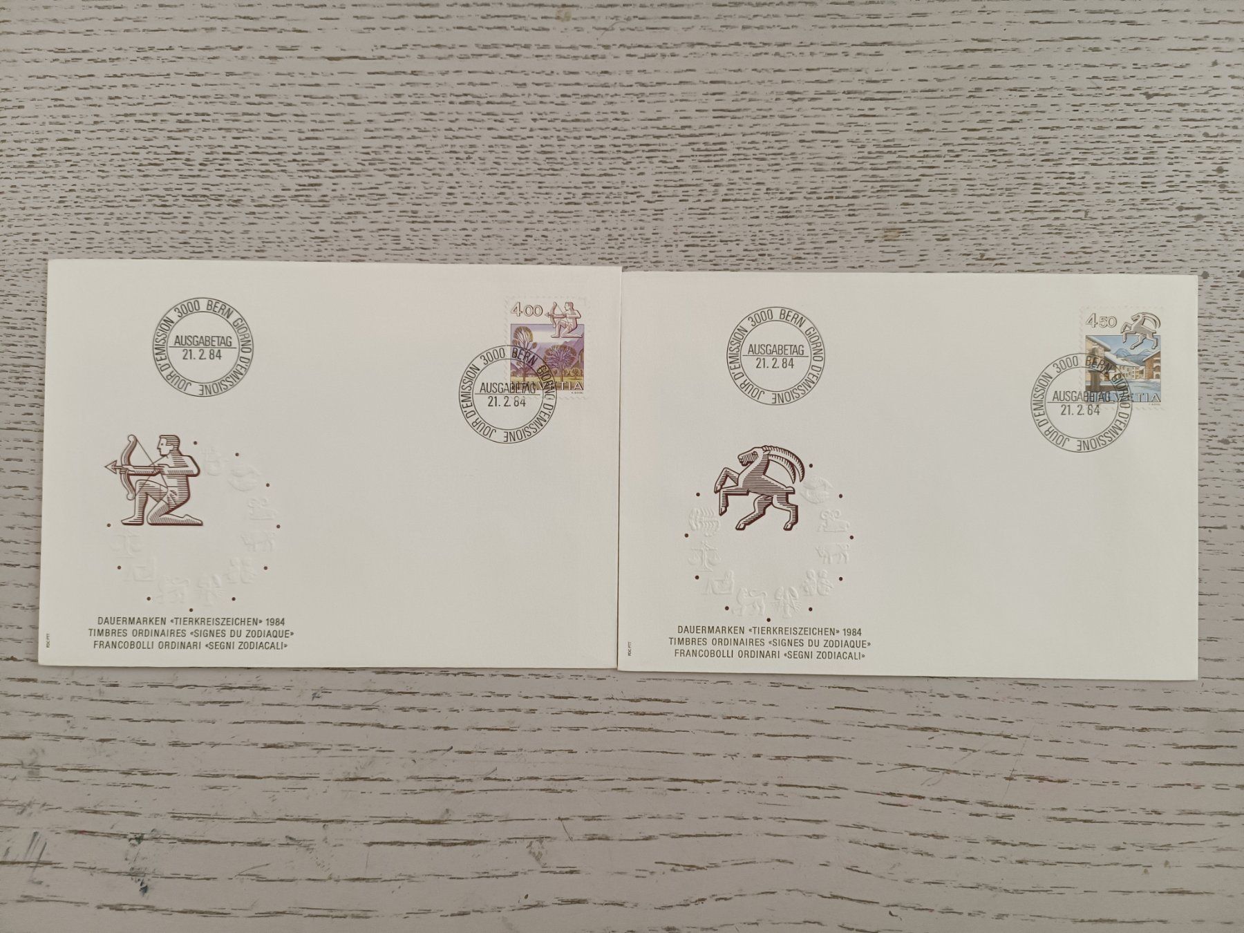 Tous les timbres: 1984 FDC Sternzeichen Einzelwerte – Neuf (Voir description) à Dübendorf par goeggi79