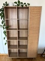 Massivholz Rattan Schrank