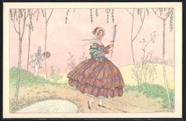 Mela Köhler: Dame mit Schirm, Kavalier 