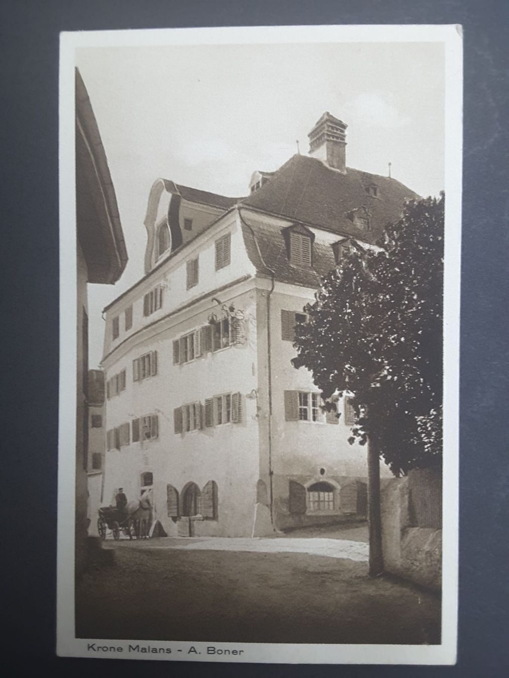 Cartoline postali: AK Malans GR , Krone ,Kutsche – Usato da Reichenburg venduto da Pipo-67