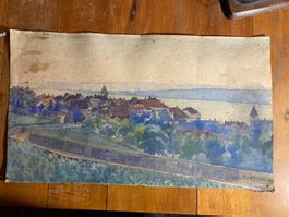 Grandson peinture Gemälde Bezençon 1927 signiert signé