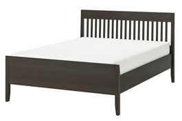 IDANÄS Bettgestell, dunkelbraun lasiert 160x200