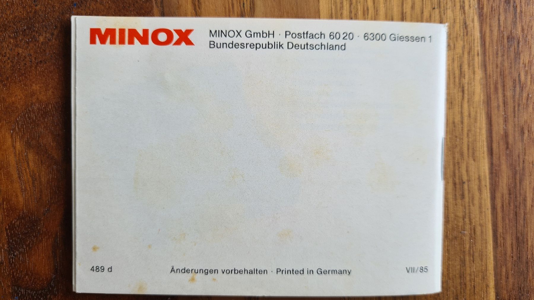 Libri: Minox 35 ML Gebrauchsanleitung – Usato da Oftringen venduto da Moherr 4