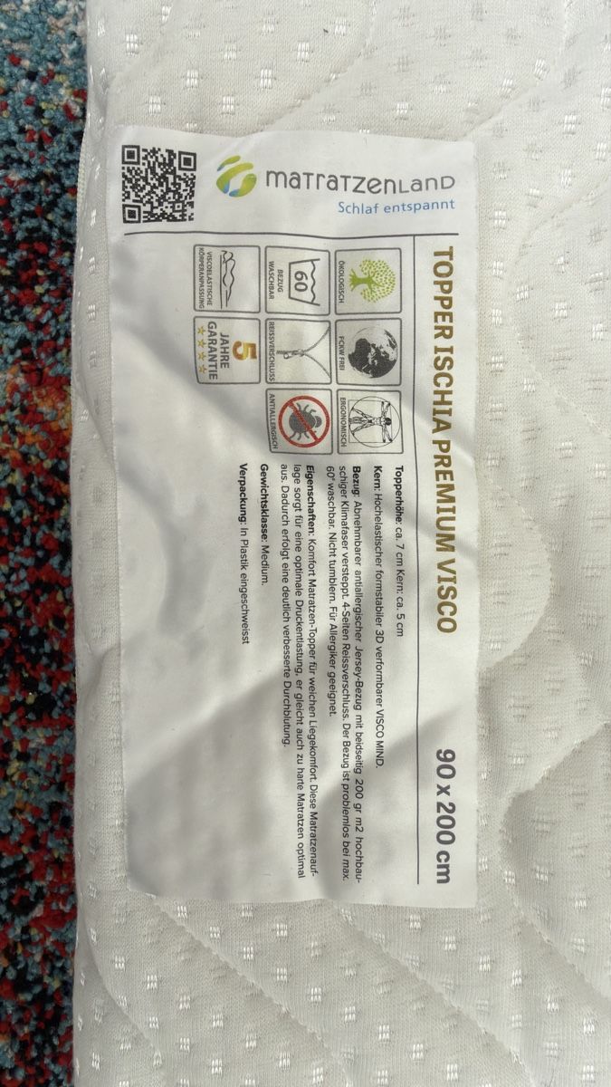 Materassi: Topper 90x200cm 7cm dick – Usato da Sissach venduto da Senf4455 1