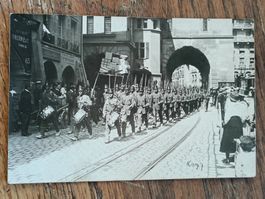Echt Photo Karte Einmarsch in Bern Grenzbesetzung 1918 Jura