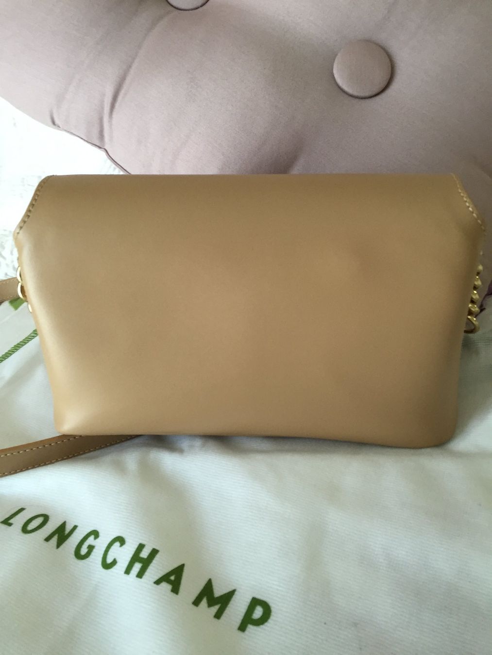 Longchamp Borse da donna: Longchamp Umhängetasche Glattleder taupe/hellbraun – Nuovo (secondo la descrizione) da Muttenz venduto da einfach-schoen 1