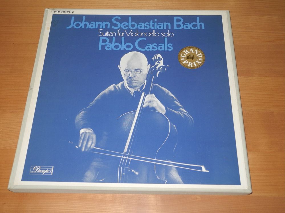 BACH: ALLE CELLOSUITEN - PABLO CASALS - EMI - 3 LPs (Neu (gemäss ...