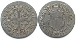 Schweiz FREIBURG Halbbatzen 1789 Billon ERHALTUNG vz