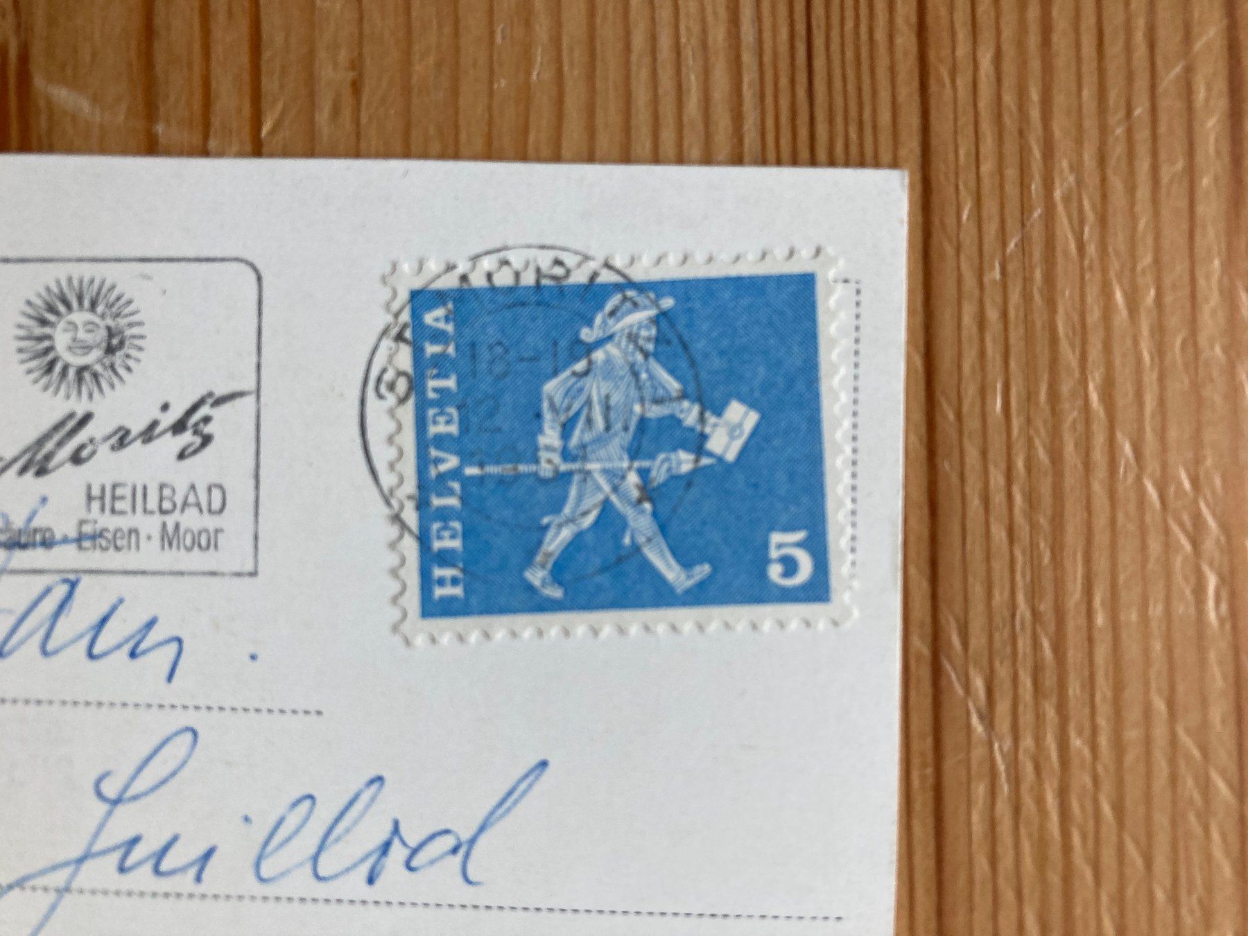 Ansichtskarten: St. Moritz-Dorf im Herbst - AK 1961 – Gebraucht aus Oberuzwil von Henri09 1