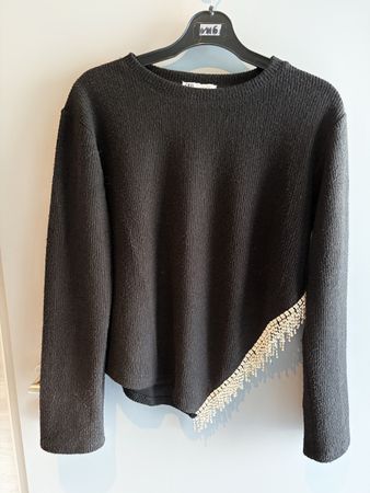 Pull Femme Zara Noir Taille M Strass