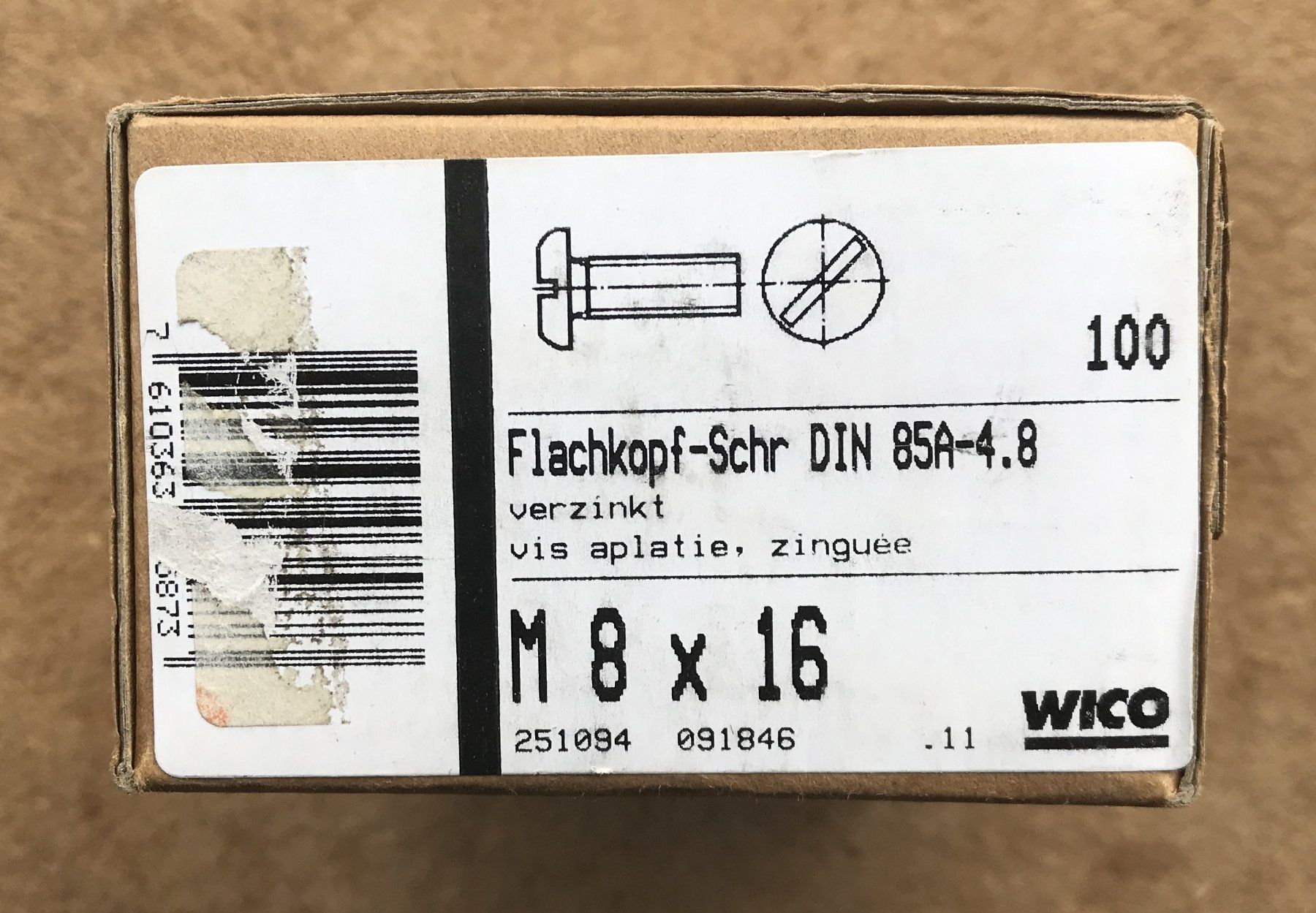 Tutti gli attrezzi: WICO SCHRAUBEN NEU UND ORIGINALVERPACKT – Nuovo e nell'imballaggio originale da Ostermundigen venduto da Heavenmaus75