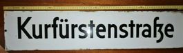 Original emailliertes - Strassen Schild Berlin Kurfürst