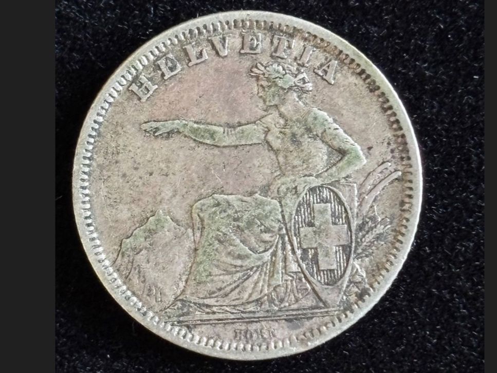 Alle Münzen: 1 Fr. 1861 mit viel Patina – Gebraucht aus Niederlenz von Angi_e