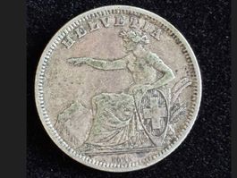 1 Fr. 1861 mit viel Patina