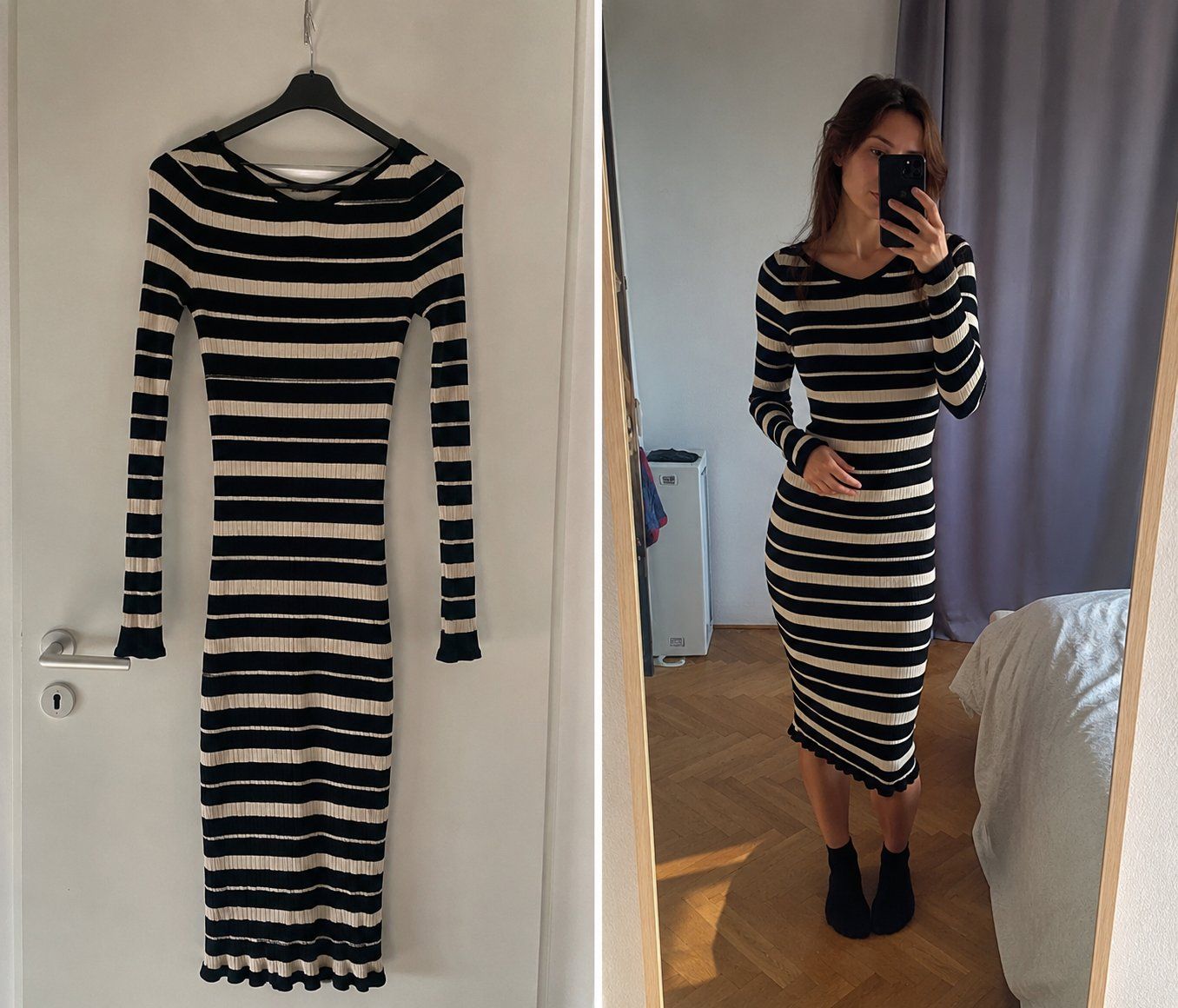 H&M Robes: H&M Rippstrick-Kleid – Figurbetont – Grösse XS – D'occasion à Fully par ema_rizopatron 1
