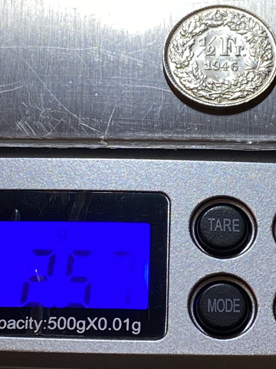 Tutti le monete: Suisse - 50 centimes - 1946 - AG  – Usato da Payerne venduto da Mike1682 2