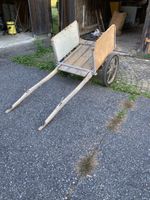 Handwagen Holz mit Metallrädern gebrauchter Zustand