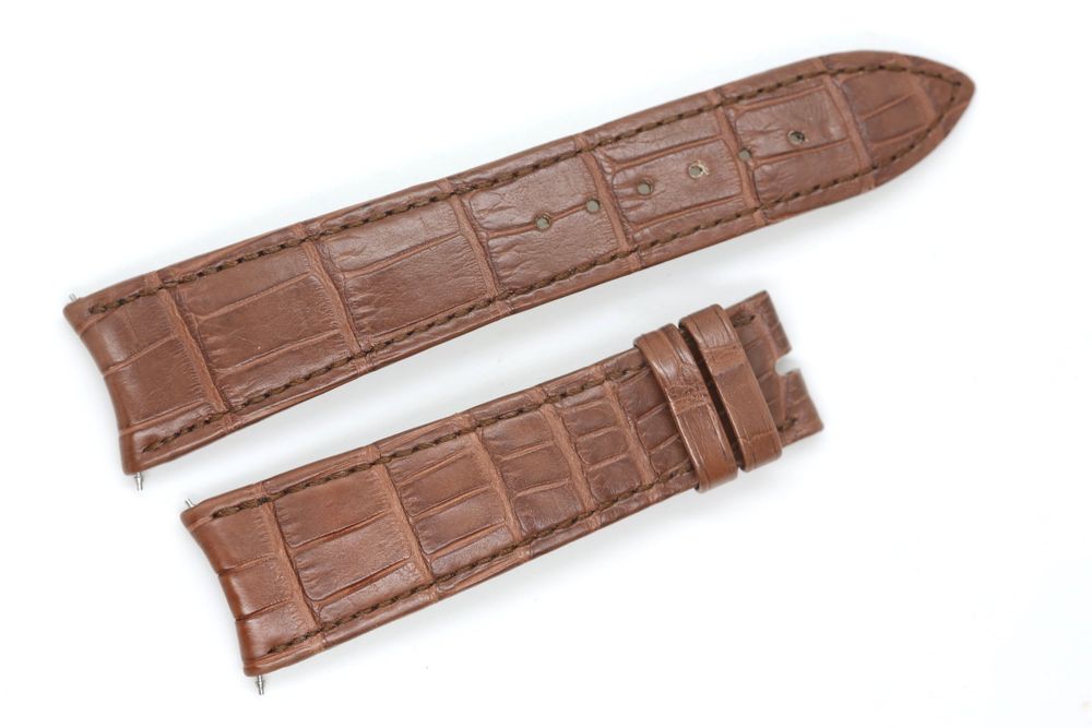 22mm Grau Weiß Faltschließe Alligator Leder Band Für Panerai Pam P