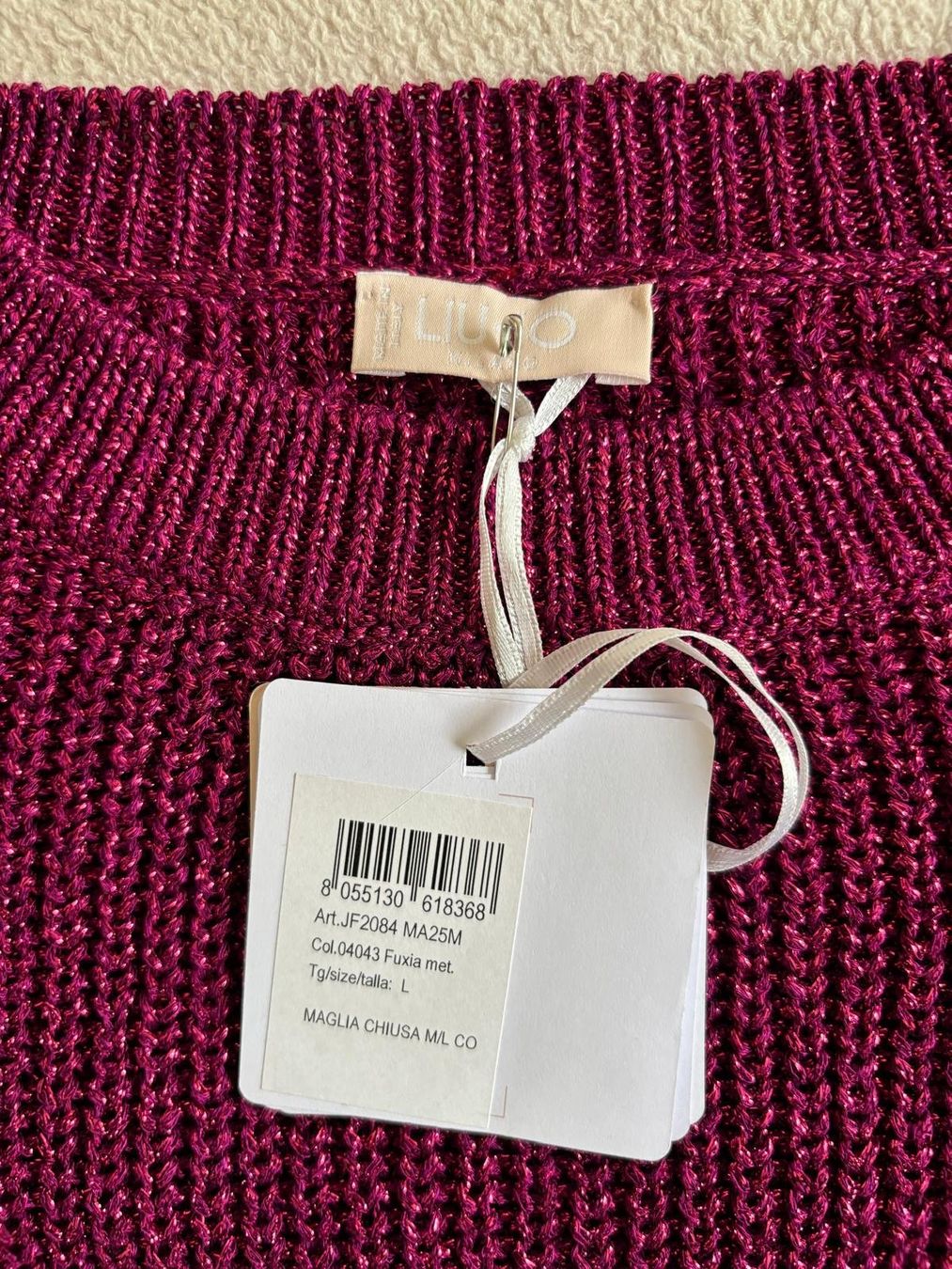 Liu Jo Maglioni & Felpe: Pull Liu Jo fuchsia métallisé L neuf / Pullover – Nuovo e nell'imballaggio originale da Genève venduto da mur_h768 3