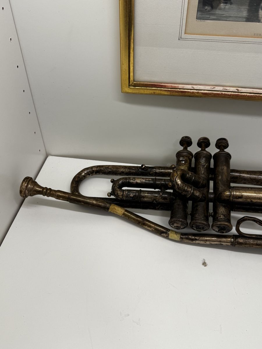 Strumenti musicali: Taschen-Trompete mit Koffer, alt, gebraucht – Usato da Schlieren venduto da Eldi84 2