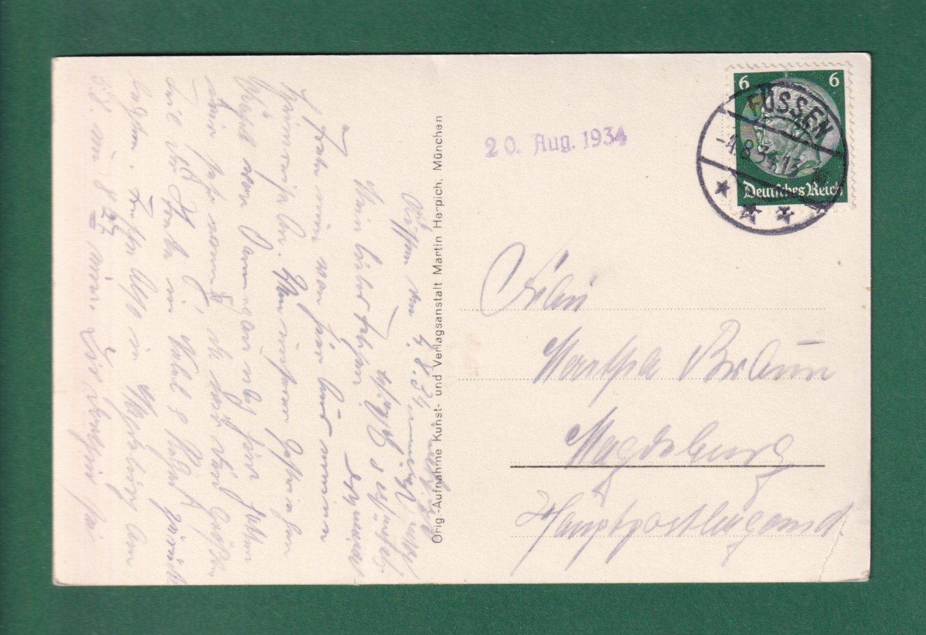 Cartoline postali: Passionsspieltheater OBERAMMERGAU - 1934 // Eckbug // – Usato da Pully venduto da nicecards-shop 1