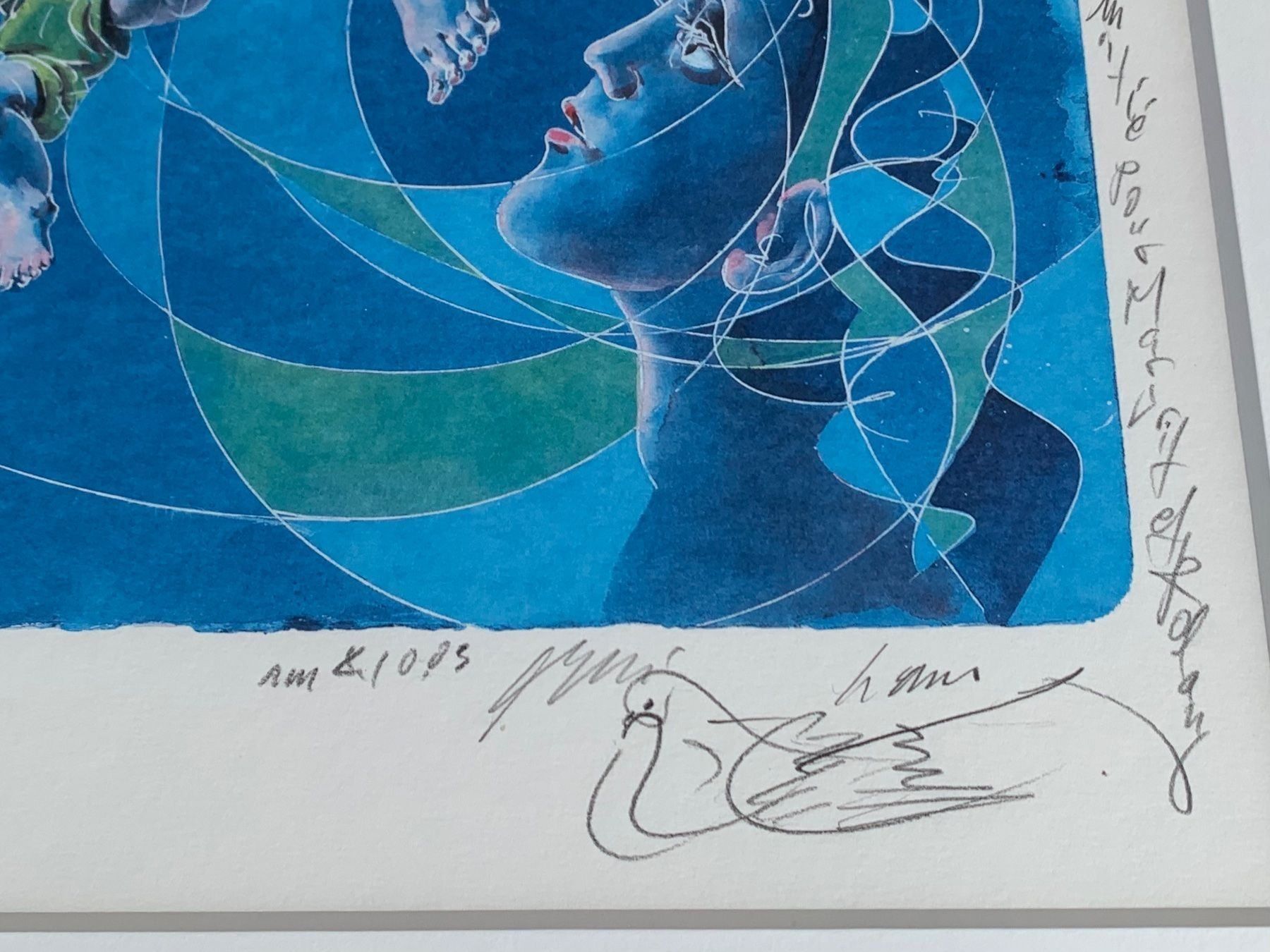 Grafica & Litografie: Hans Erni Lithographie Handsigniert Friedenswunsch – Usato da Müllheim Dorf venduto da Othmar73 5