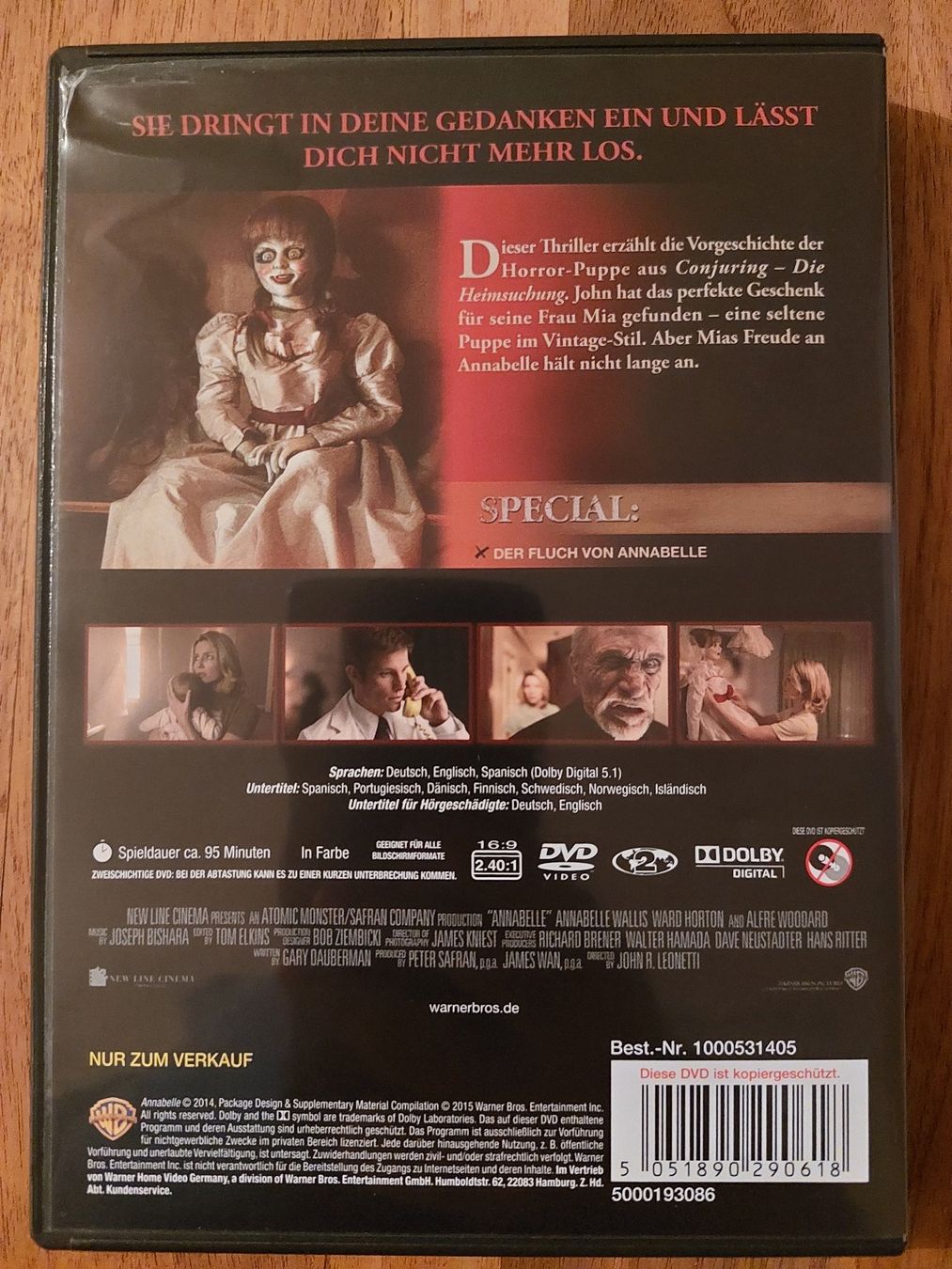 Tutti i DVDs: DVD - Annabelle (Conjuring Universum) – Usato da Rheinfelden venduto da FilmAuktion 1