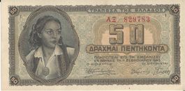 Griechenland 50 Drachmai 1943 UNC