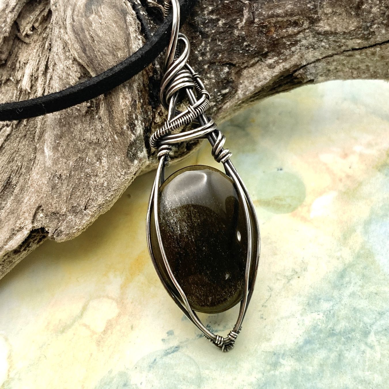 Catenine: Obsidian Silber Anhänger – Nuovo (secondo la descrizione) da Solothurn venduto da Kiki_Di