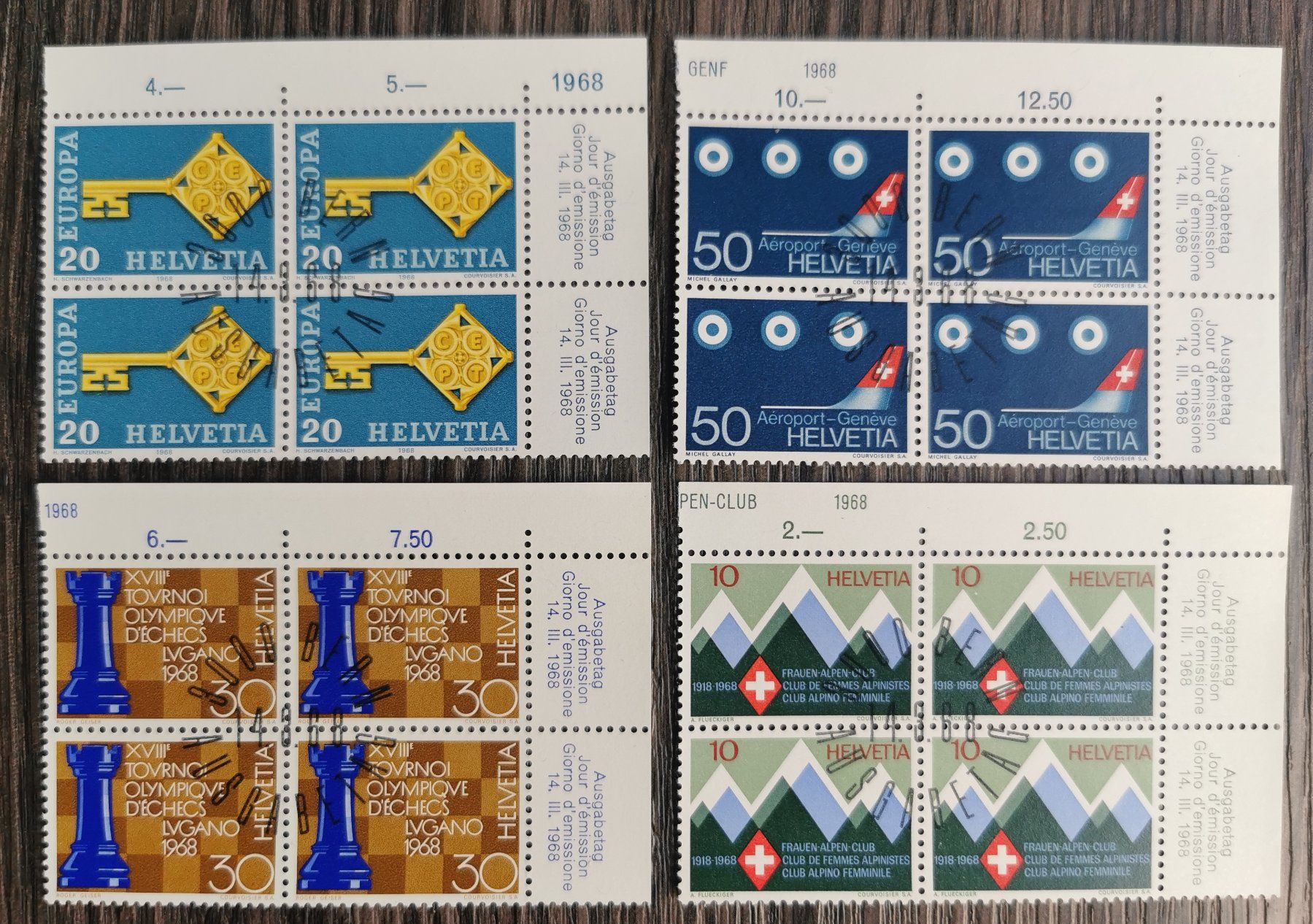 Tutti i francobolli: TR107 Bloc Timbre Suisse 1968 – Usato da Cousset venduto da Patrick_Collections
