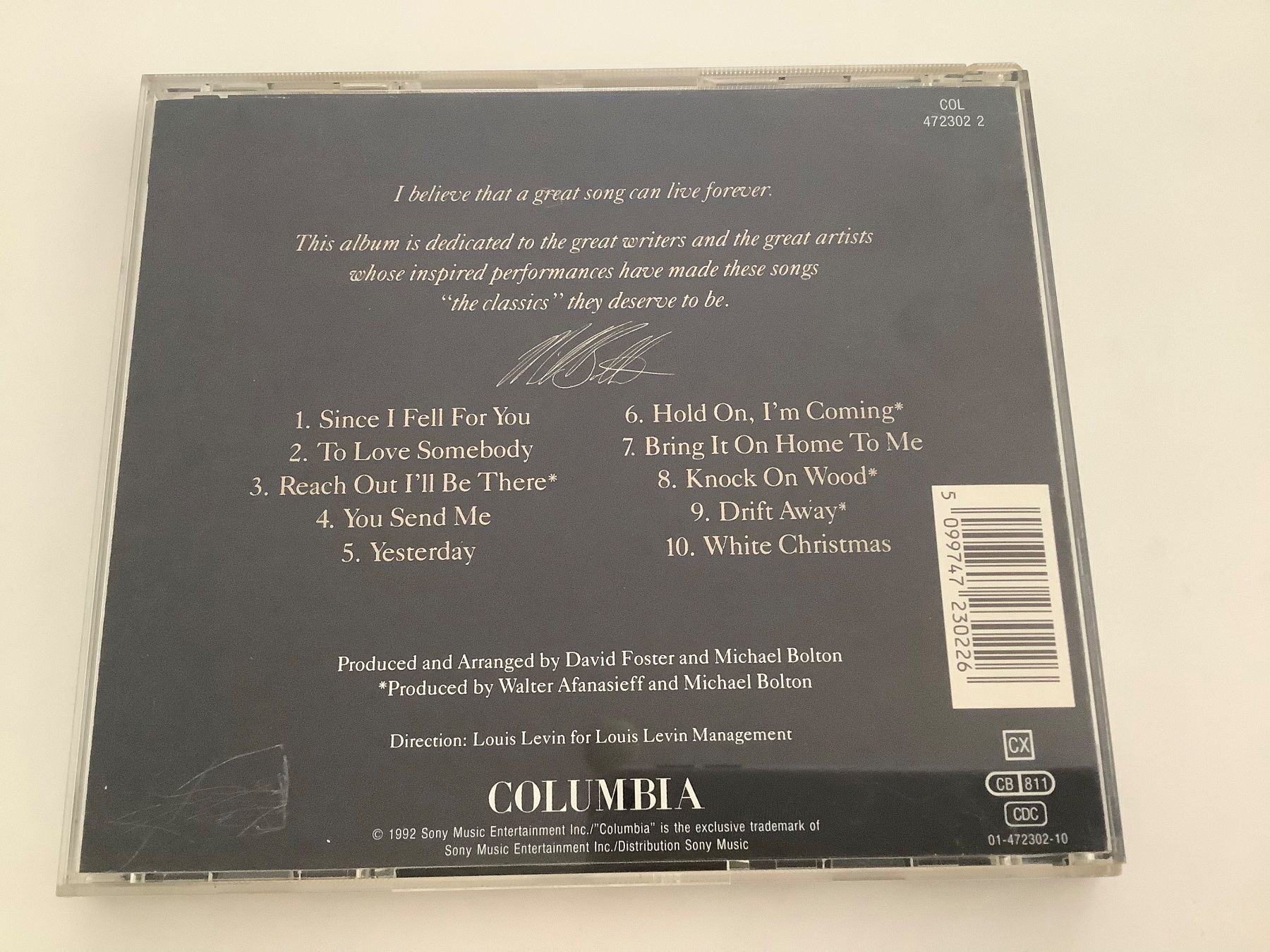 CD: Michael Bolton / Timeless ( The Classic ) 1992 – Usato da Dübendorf venduto da Shreck 1