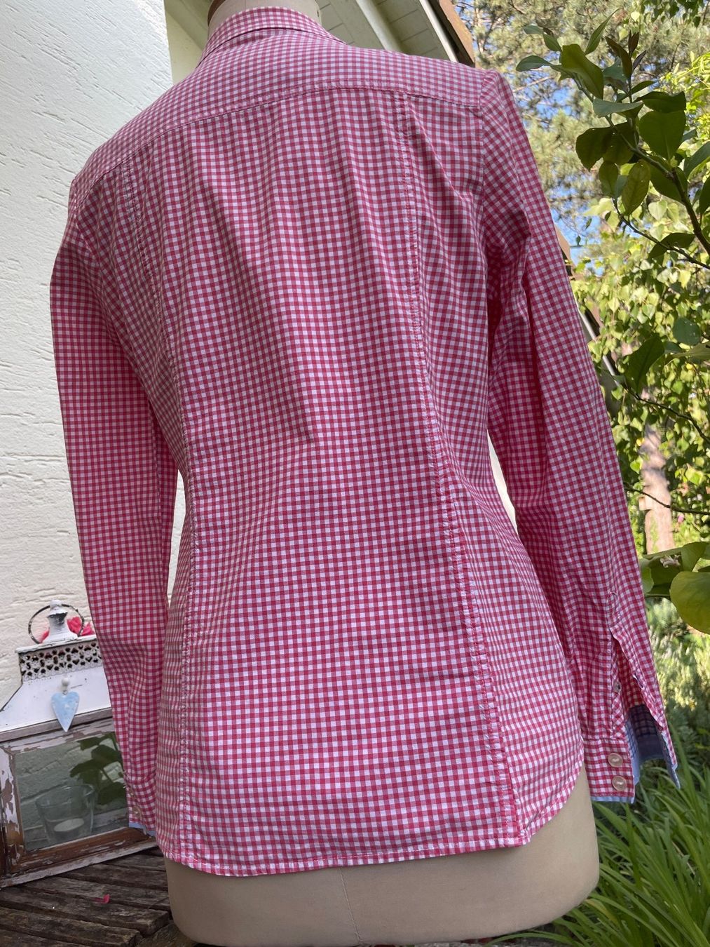 Blusen: weiss rot karierte Bluse von Milano Gr. 38 – Gebraucht aus Münchenstein von ann_2n6y 2
