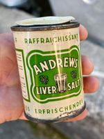 Vintage BlechdoseAndrews Liver Salt -  höhe 8cm