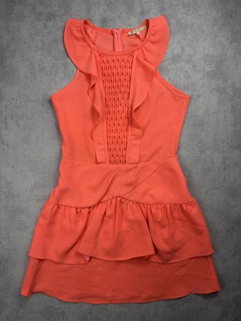 Robe Maje Retta Corail à Volants - Taille 2 (M)