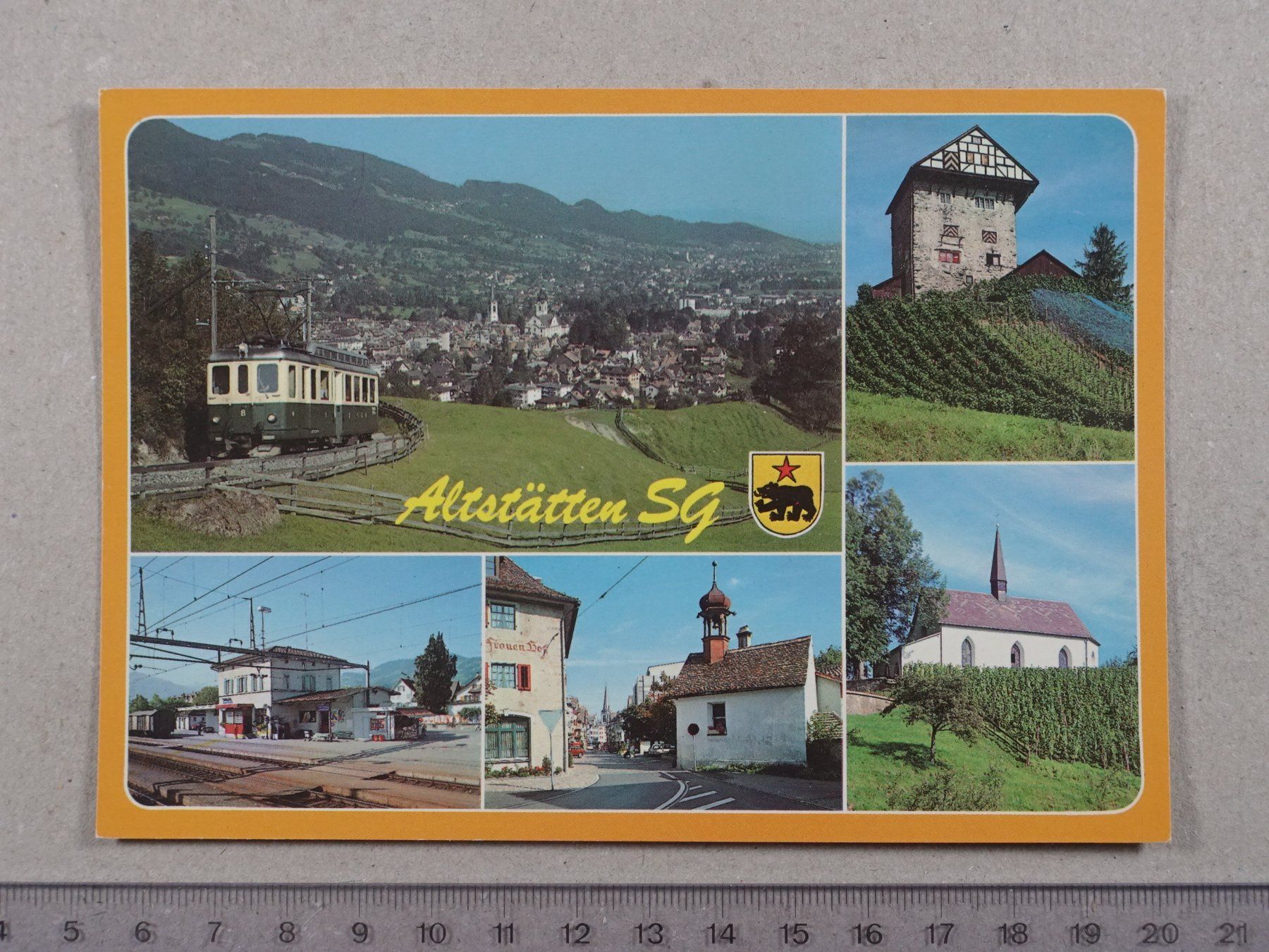 Cartoline postali: Altstätten, Rheintal SG – Usato da Lenzburg venduto da fh1