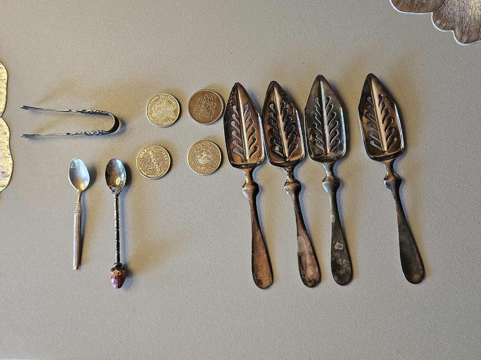 Set di posate: Über 180 Gramm Besteck und Münzen, Silber oder versilbert  – Usato da St. Gallen venduto da Cocos_Ricardo 9