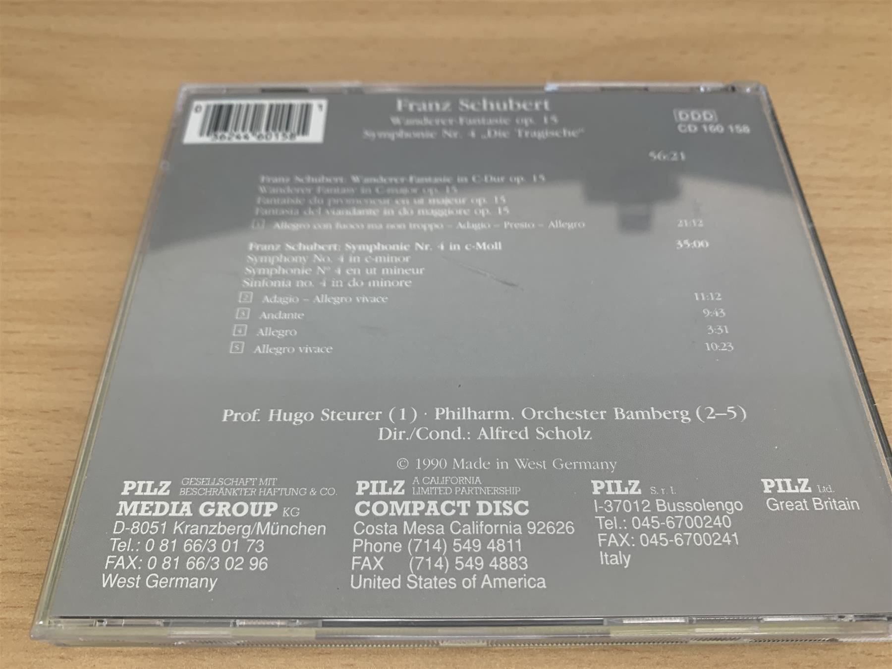 CD: Schubert - Wanderer Fantasy, Symphony 4 – Usato da Rikon im Tösstal venduto da Alpenmutz 1