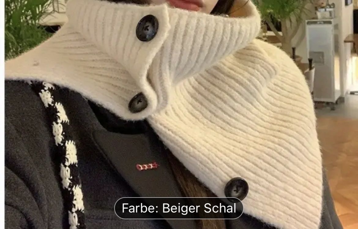 Foulard & Sciarpe: Stylischer Strick Schal in Beige – Usato da Zürich venduto da Sonnenschein_