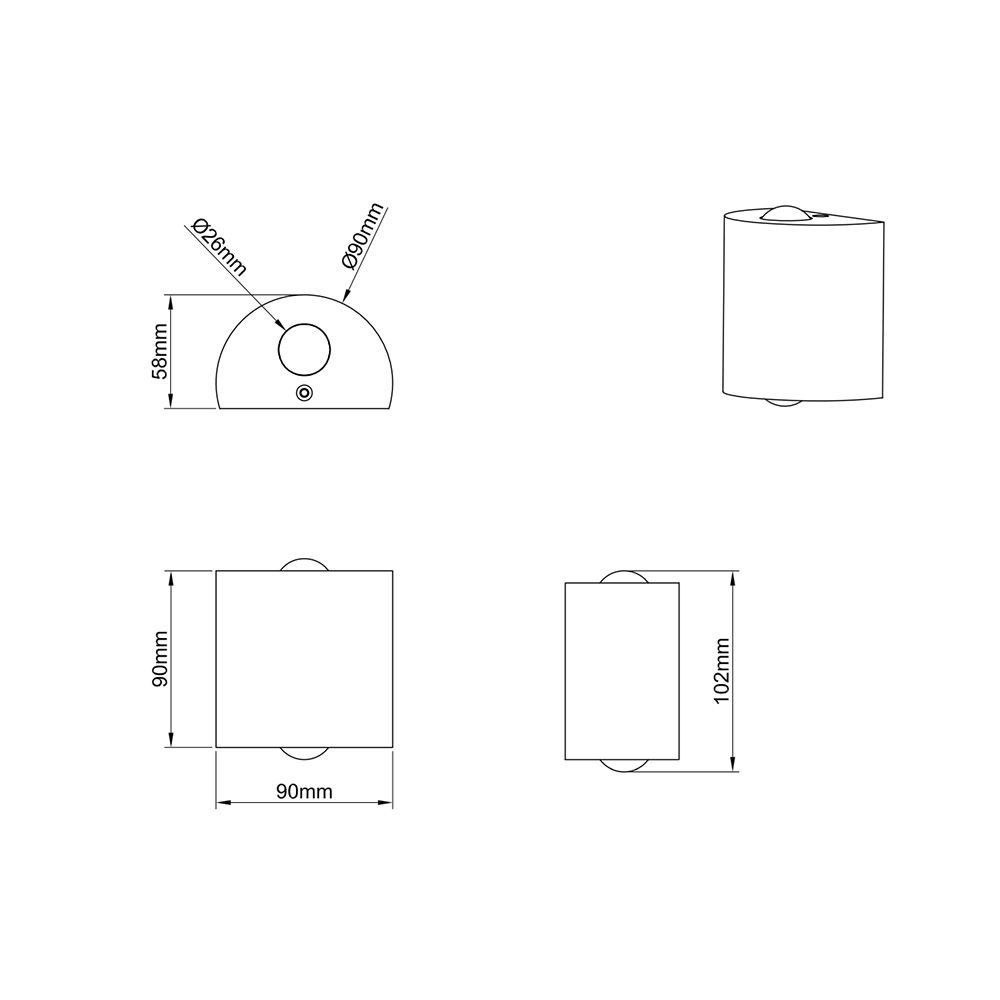 Lampade: LED Wandleuchte, OSRAM, 9 cm x 9 cm – Nuovo (secondo la descrizione) da Kreuzlingen venduto da Smart-Light 3