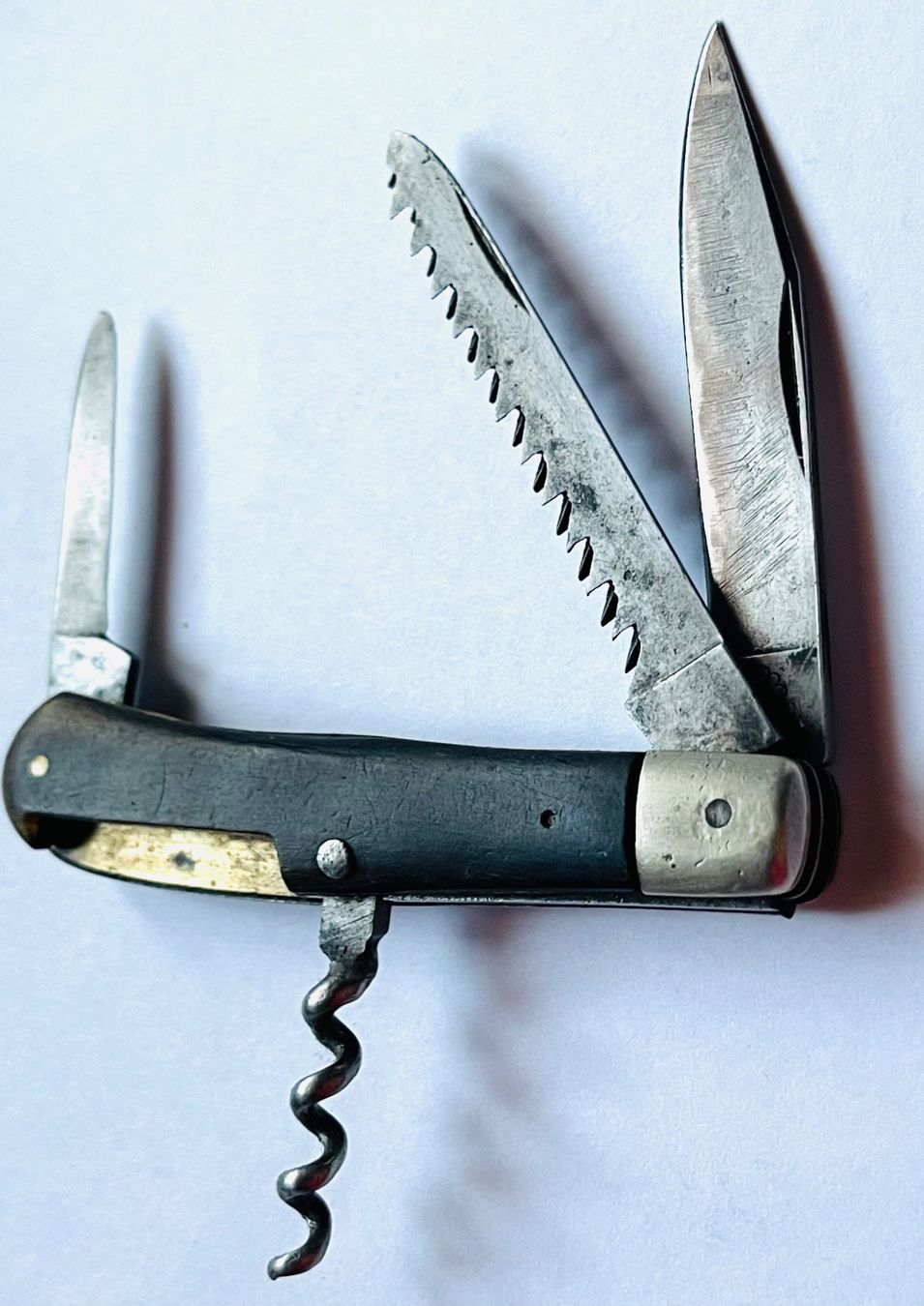 Solingen Coltelli tascabile: Antikes Solingen-Sackmesser, mit Säge und gr.+ kl. Klinge – Usato da Basel venduto da TOMFAN 3