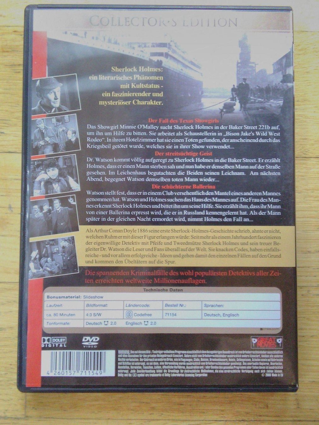 Tutti i DVDs: Sherlock Holmes Collectors Edition (1) – Usato da St. Gallen venduto da elk2020 5