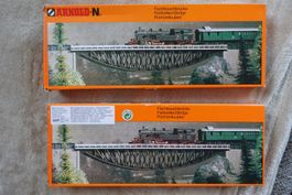 2 neue Bausätze Fischbauchbrücke Arnold für Spur N Nr.6191