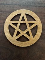 Holz Pentagramm Untersetzer (Altardeco)