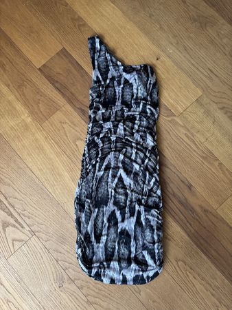 Original Guess one-shoulder dress, XS, animal print