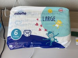 Milette Baby Windeln Grösse 6 13-18kg 33 Stk. ungeöffnet