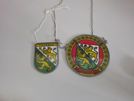 Fensterwappen Glasmalerei - 2 Wappenscheiben - Thurgau