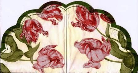 Tovaglioli: 2 Servietten rund Tulpen – Nuovo (secondo la descrizione) da Basel venduto da Happybaer