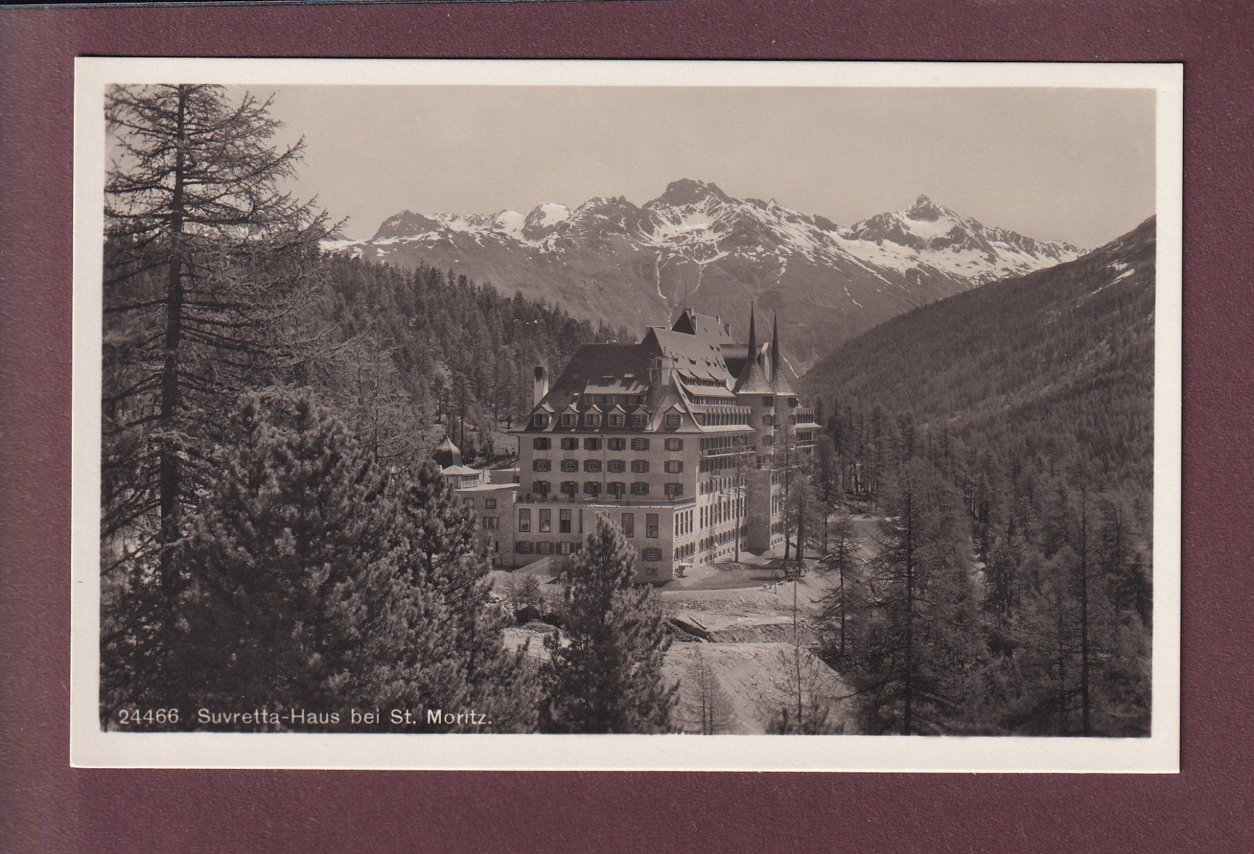 Ansichtskarten: ST. MORITZ - Suvretta-Haus – Gebraucht aus Pully von nicecards