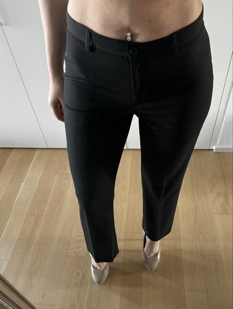 Schwarze Stoffhose Gr. 36 elegante Hose nulu Businesshose
