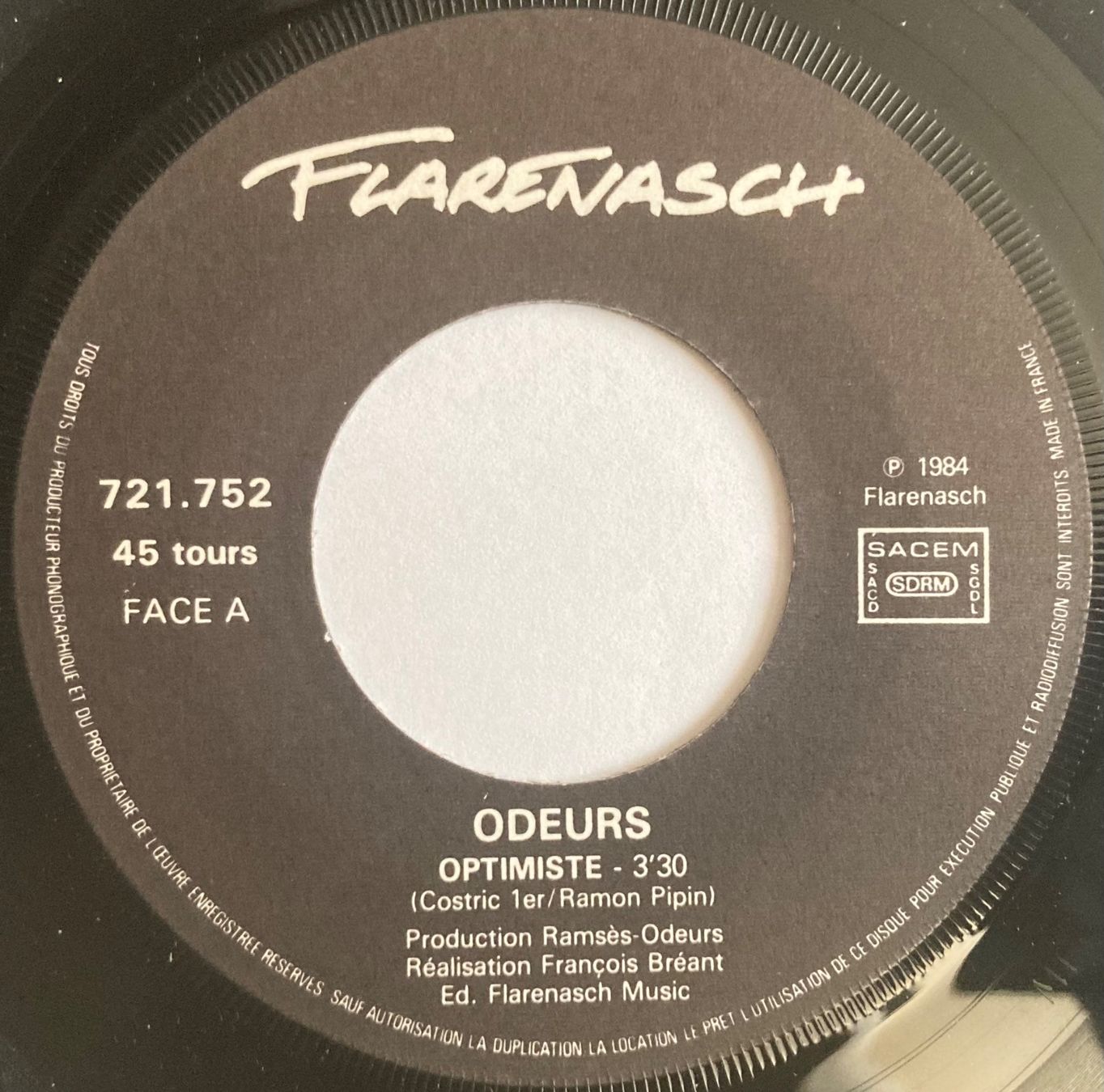 Vinyles: ODEURS - OPTIMISTE – D'occasion à Poliez-Pittet par Newtown-Records 2